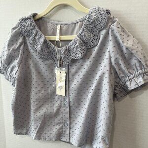 Girl - 4-5Y & 10-12Y - (10-12Y is NWT) Rylee + Cru Bella Blouse in Dusty